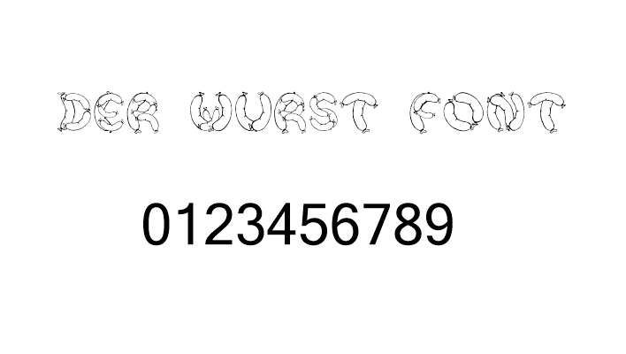 Der Wurst Font Font