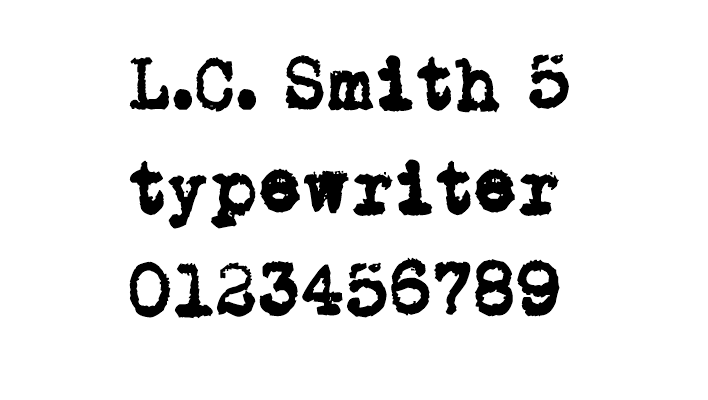 L.C. Smith 5 typewriter Font